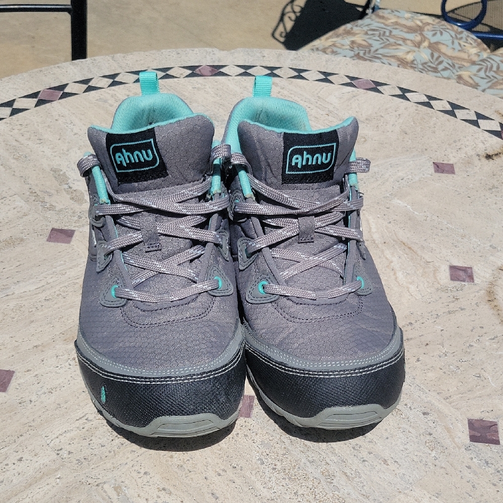 Ahnu Charcoal and Aqua Athletic Shoes